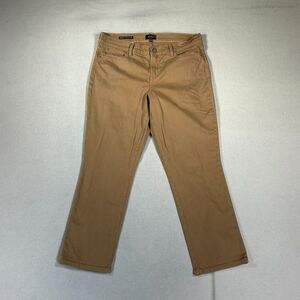 NYDJ Jeans Womens Size 12 Dayla Wide Cuff Capri Brown Stretch Lift Tuck Indie